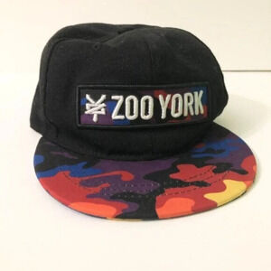 Zoo  York Hat Adjustable Snapback Rainbow Camo Bill Embroidered Logo